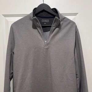 Club Room Gray Quarter-zip Sweat Shirt